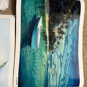 Tropical Paradise Art Print with Blue Waters